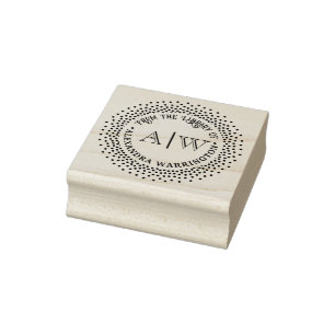 Tampons Encreurs 2 Monogramme initial cadre pointillé #2CA Biblioth