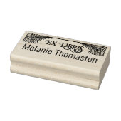 Tampons Encreurs 2 Plumes Peacock Art Nouveau Ex Libris Bibliothèqu (Tampon)