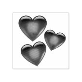 Tampons Encreurs 3 Coeur rouge, Coeurs d'amour, timbre caoutchouc (Impression)