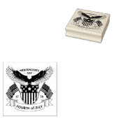 Tampons Encreurs 4 juillet Fête de l'Indépendance Timbre en caoutch (Tamponné)