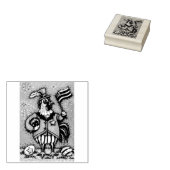 Tampons Encreurs 4 juillet POMPIER EN CAOUTCHOUC PATRIOTIQUE (Tamponné)