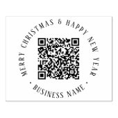 Tampons Encreurs 4X5 Business QR Code Christmas Holiday Simple (Impression)