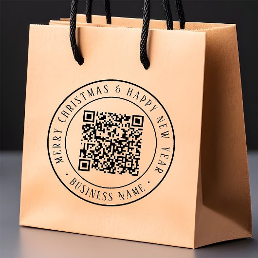 Tampons Encreurs 4X5 Merry Christmas & Happy New Year QR Code