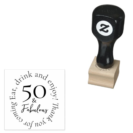 Tampons Encreurs 50 & Fabuleux Elegant Black 50e Anniversaire (Tamponné)