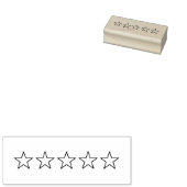 Tampons Encreurs 5 Star Rating Rubber Stamp 1" x 2.5" (2.5cmx6.4cm) (Tamponné)