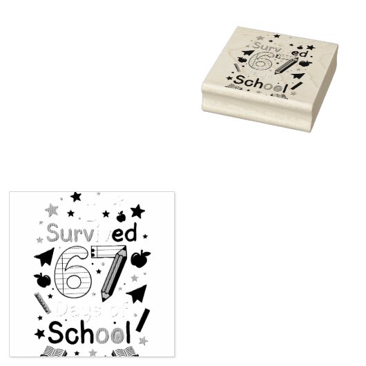 TAMPONS ENCREURS 67 DAY OF SCHOOL (Tamponné)