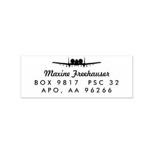 Tampons Encreurs A-10 Warthog Jet Adresse de retour personnalisée T