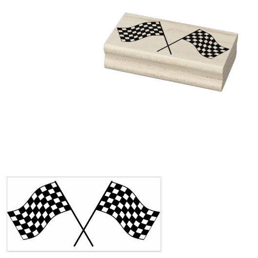 Tampons Encreurs à damiers drapeaux de course Timbre en caoutchouc (Tamponné)