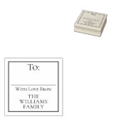 Tampons Encreurs À / De Nom de famille Noël Gite étiquette cadeau (Tamponné)