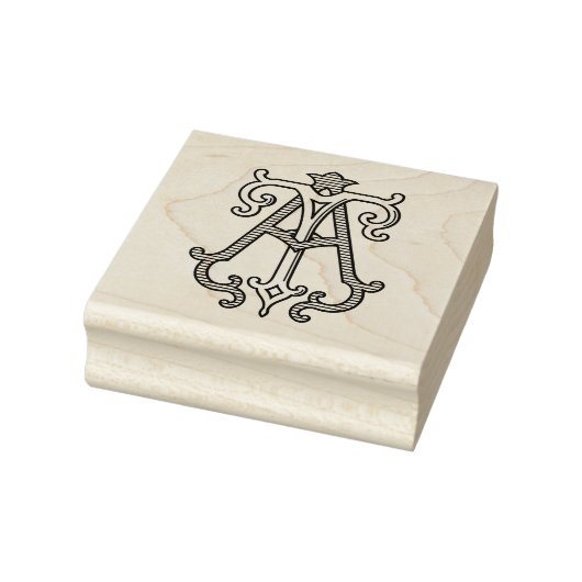 Tampons Encreurs À Monogramme TA Timbre en caoutchouc (Tampon)