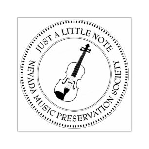 Tampons Encreurs A NOTER Music Club Logo Timbre Fiddle Violon