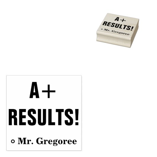 Tampons Encreurs "A+ RÉSULTATS !" Félicitations Timbre en caoutchou (Tamponné)