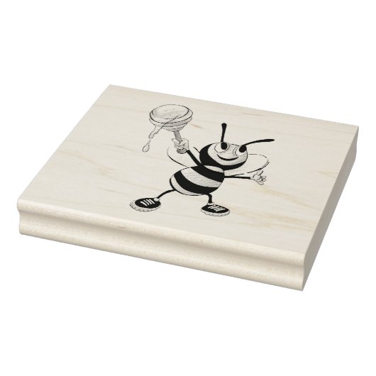 Tampons Encreurs Abeille au miel orange et noir (Tampon)