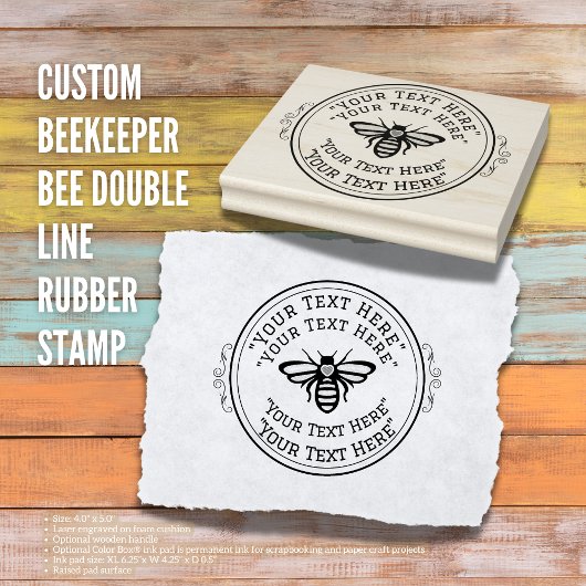 Tampons Encreurs Abeille Bee-keeper personnalisée Timbre en caoutch