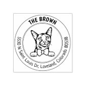 Tampons Encreurs Abyssinian Cat Adresse de retour (Impression)