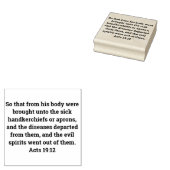 Tampons Encreurs Actes 19:12 Verse Bloc en bois Monté Timbre en cao (Tamponné)
