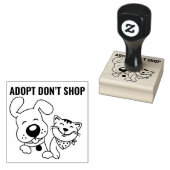 Tampons Encreurs Adopter Ne pas Acheter Chat Chien Chat Timbre d’Ar (Tamponné)