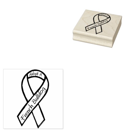 Tampons Encreurs Adopter un Bulldog français (Tamponné)