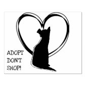 Tampons Encreurs Adoptez Don't Shop ! | Chien mignon dans le coeur (Impression)