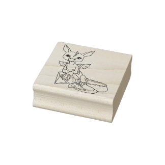 Tampons Encreurs Adorable Petit Dragon avec Timbre en Caoutchouc Bi