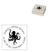 Tampons Encreurs Adresse courbée Octopus Timbre en caoutchouc (Tamponné)