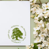 Tampons Encreurs Adresse d'accueil de l'arbre de chêne