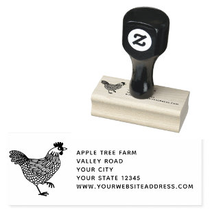 Tampons Encreurs Adresse de ferme de poulet Hen