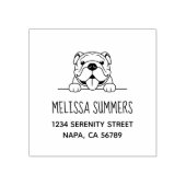 Tampons Encreurs Adresse de l'animal de compagnie Bulldog souriant (Impression)