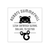 Tampons Encreurs Adresse de l'arche de chat de Kitten noir (Impression)