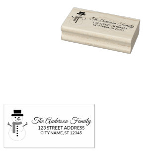 Tampons Encreurs Adresse de l'expéditeur   Snowman de Noël Personna