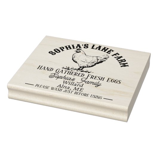 Tampons Encreurs Adresse de nom de ferme rustique moderne personnal (Tampon)