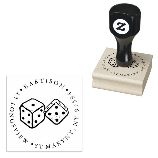 TAMPONS ENCREURS ADRESSE DE RENVOI TOURNÉE TATOO DICE (Tamponné)