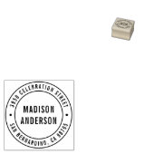 Tampons Encreurs Adresse de retour à deux bordures modernes (Tamponné)