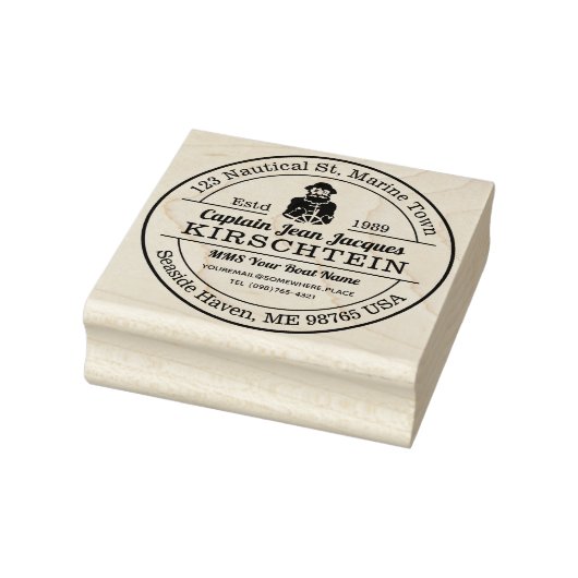 Tampons Encreurs Adresse de retour Ancien bateau de capitaine de la (Tampon)