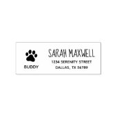 Tampons Encreurs Adresse de retour avec empreinte de patte et nom d (Impression)