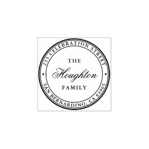 Tampons Encreurs Adresse de retour circulaire élégante