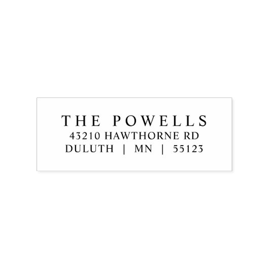 Tampons Encreurs Adresse de retour classique simple intemporelle tr (Impression)