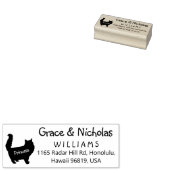 Tampons Encreurs Adresse de retour, Couple avec un chat, (Tamponné)