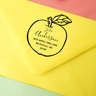 Tampons Encreurs Adresse de retour de cadre Apple personnalisée