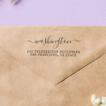 Tampons Encreurs Adresse de retour de calligraphie vintage<br><div class="desc">Créez votre propre Calligraphie Vintage personnalisée Retourner l'adresse Timbres en caoutchouc à l'aide de ces modèles par Cali Graphics. Ce design rustique propose de la calligraphie vintage et des polices de caractères avec votre nom et adresse de retour personnalisés.</div>