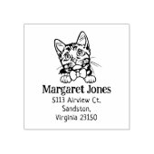 Tampons Encreurs Adresse de retour de Cat Munchkin (Impression)