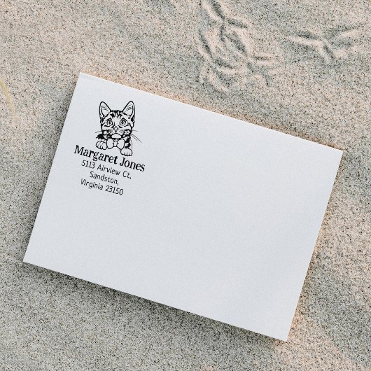 Tampons Encreurs Adresse de retour de Cat Munchkin
