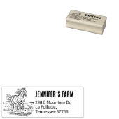 Tampons Encreurs Adresse de retour de cheval simple (Tamponné)
