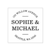 Tampons Encreurs Adresse de retour de couple moderne et élégant (Impression)