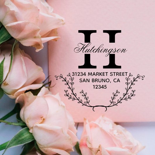 Tampons Encreurs Adresse de retour de la couronne à main tendance