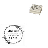 Tampons Encreurs Adresse de retour de la couronne botanique tracée  (Tamponné)