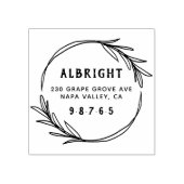 Tampons Encreurs Adresse de retour de la couronne botanique tracée  (Impression)