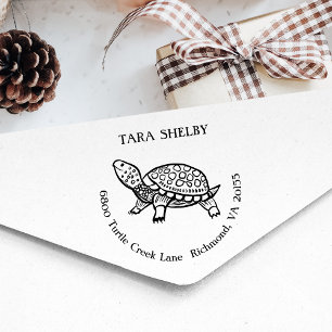 Tampons Encreurs Adresse de retour de la tortue mite