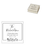 Tampons Encreurs Adresse de retour de l'esquisse Flowers Self-inkin (Tamponné)