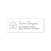 Tampons Encreurs Adresse de Retour de Maison Dessinée à la Main Mod (Impression)